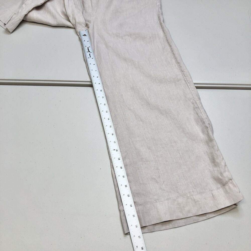 Women's Frank & Eileen Wide Leg, 100% Linen, Pull-on Pants in sand, Size Small - Picture 4 of 7